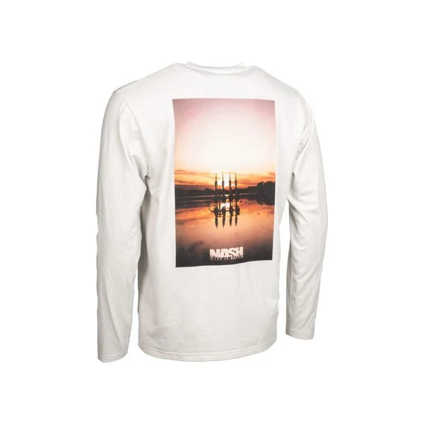 T-shirt Nash Make It Happen Sunset Branco manga comprida - Image 3